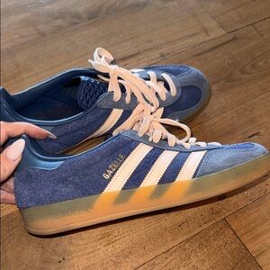 Adidas Gazelle Blue and light pink Sneakers